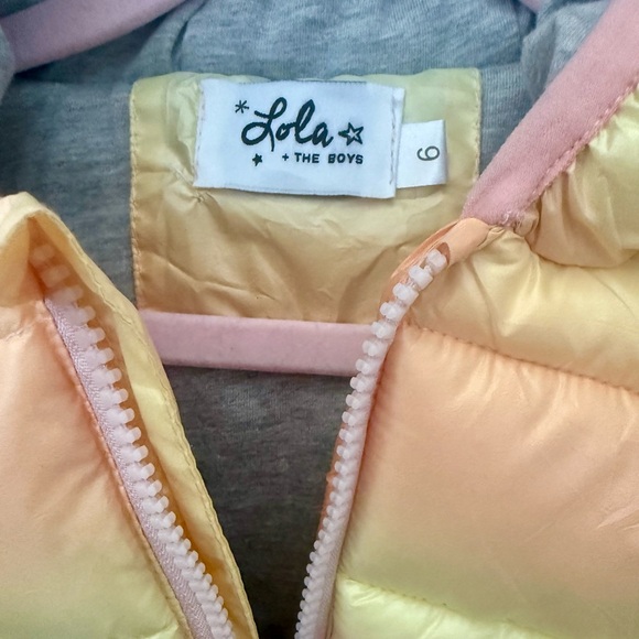 Lola + The Boys Ombré Puffer Jacket Size 8 - Picture 4 of 5